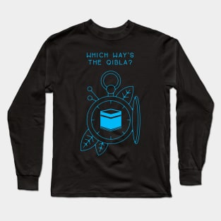 Which Way's The Qibla? Light Blue Long Sleeve T-Shirt